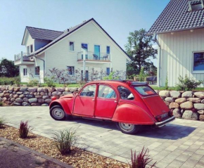 Barrierefreies Ferienhaus in Altwarp mit Sauna, Kamin und Wasserblick in Altwarp